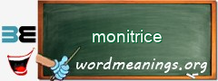 WordMeaning blackboard for monitrice